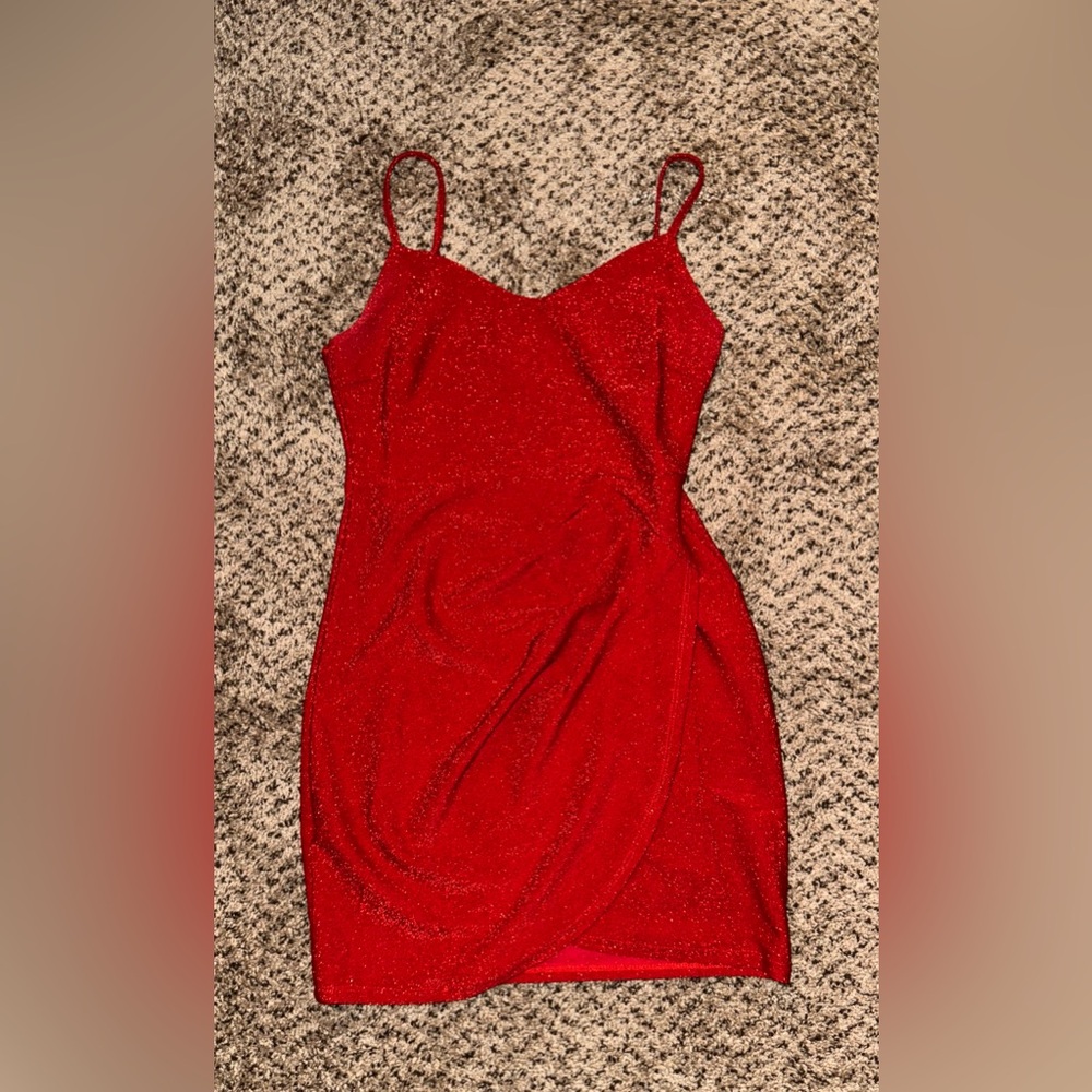 Red mini dress
